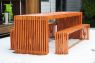 Cedar outdoor table and benches
