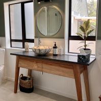 Totara and stone vanity